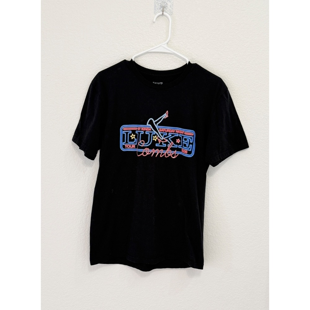 Luke Combs My Kinda Saturday Night Tour 2026 Black Graphic T-Shirt Unisex Medium